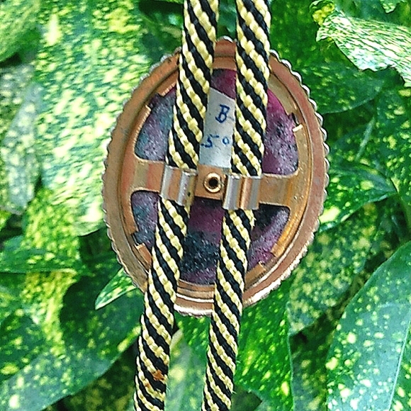 Authentic Agate Cabochon Pendant Western Bolo Tie - Picture 4 of 16